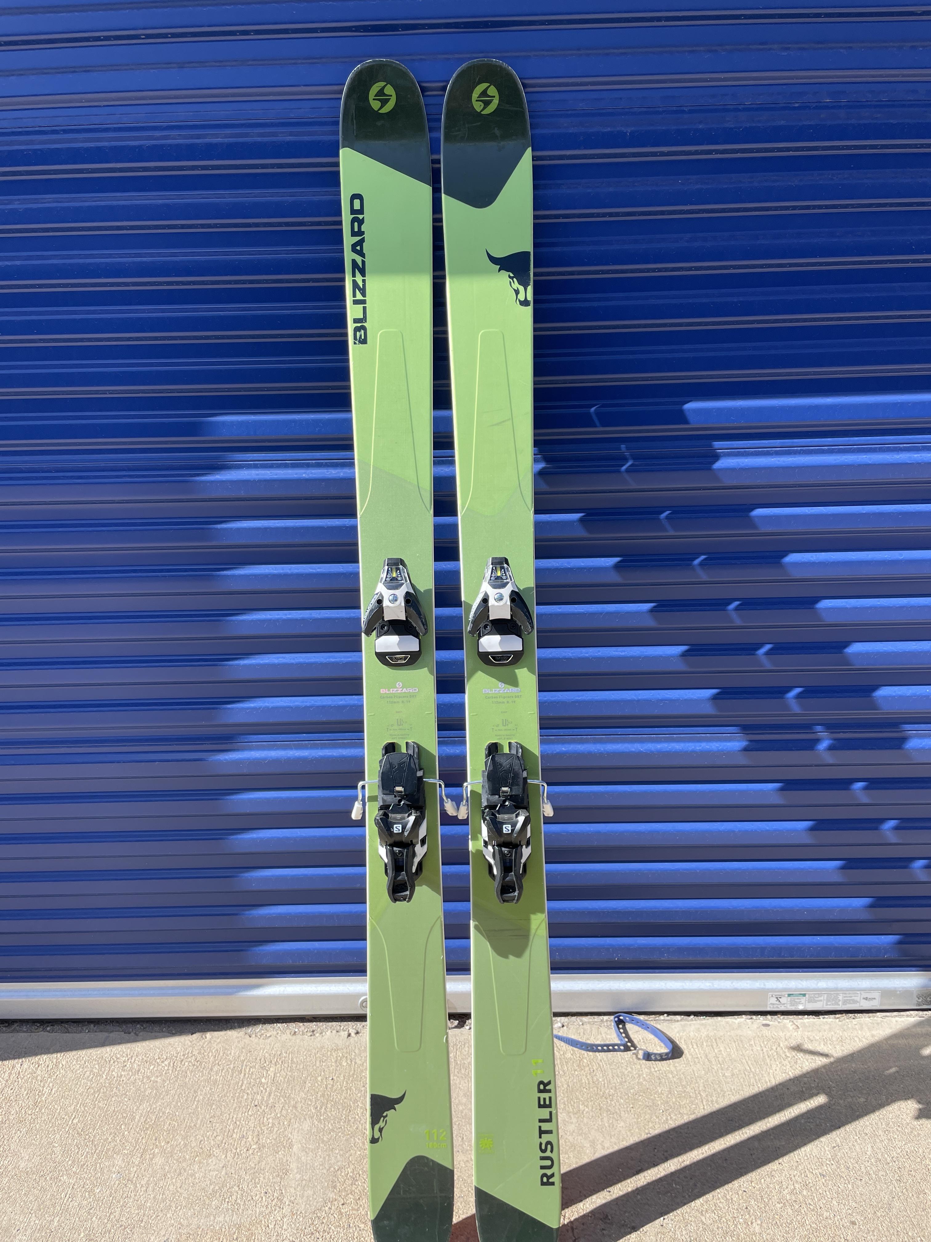 Blizzard Rustler 11 Skis – 180cm (112mm) + Salomon STH 12 Bindings