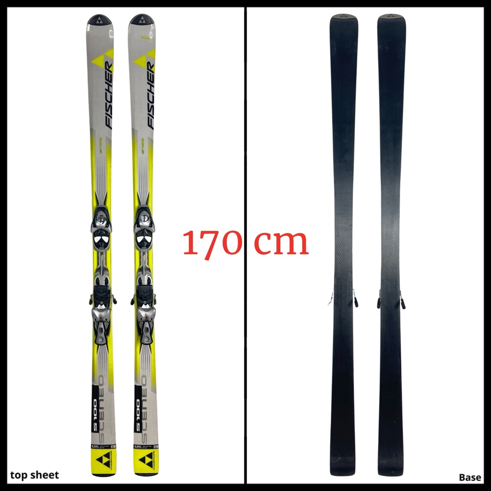 2225 Fischer Sceneo S100 Skis 170 cm w/ Salomon S7 10 Spheric
