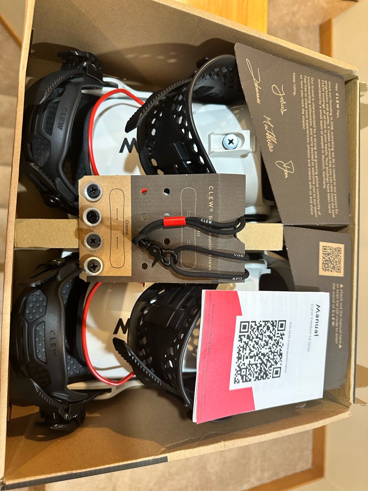 スノーボード ビンディング Clew binding (MEDIUM) Clew Snowboard Bindings - Medium - White - Snowboard