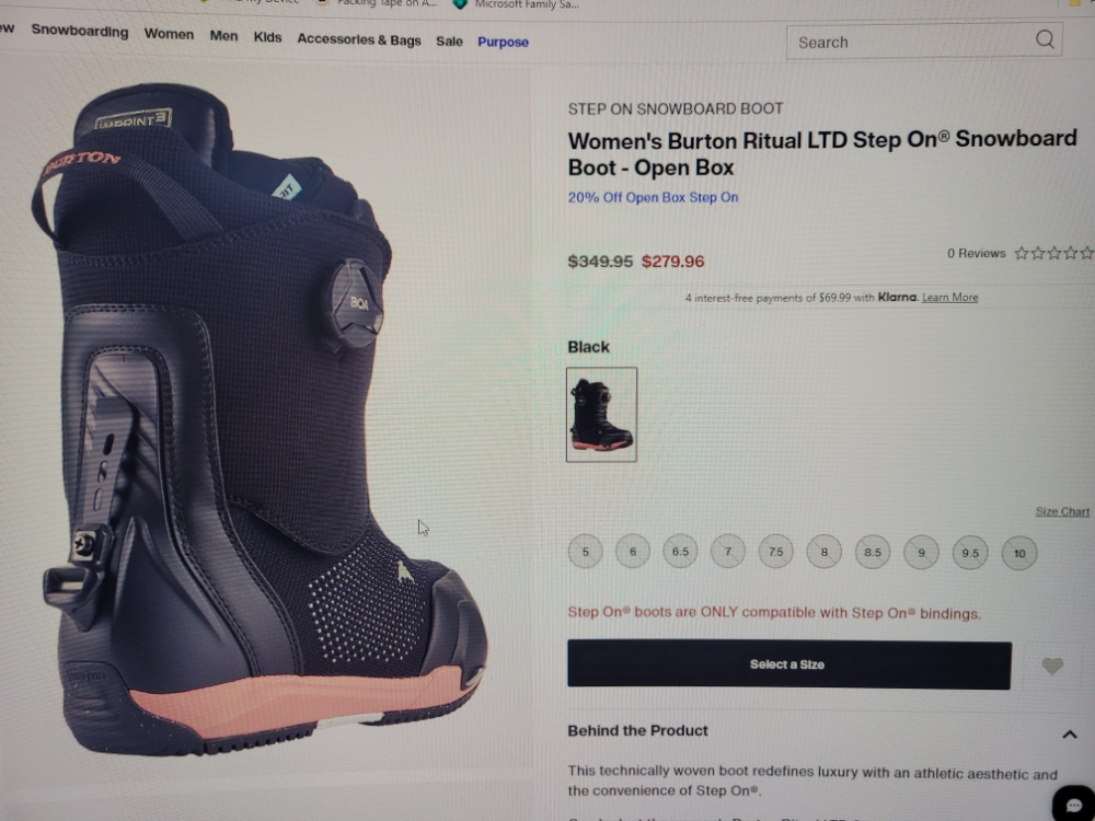 Burton Step On Ritual LTD - Womens size 9.5 - Snowboard Boots | SENDY