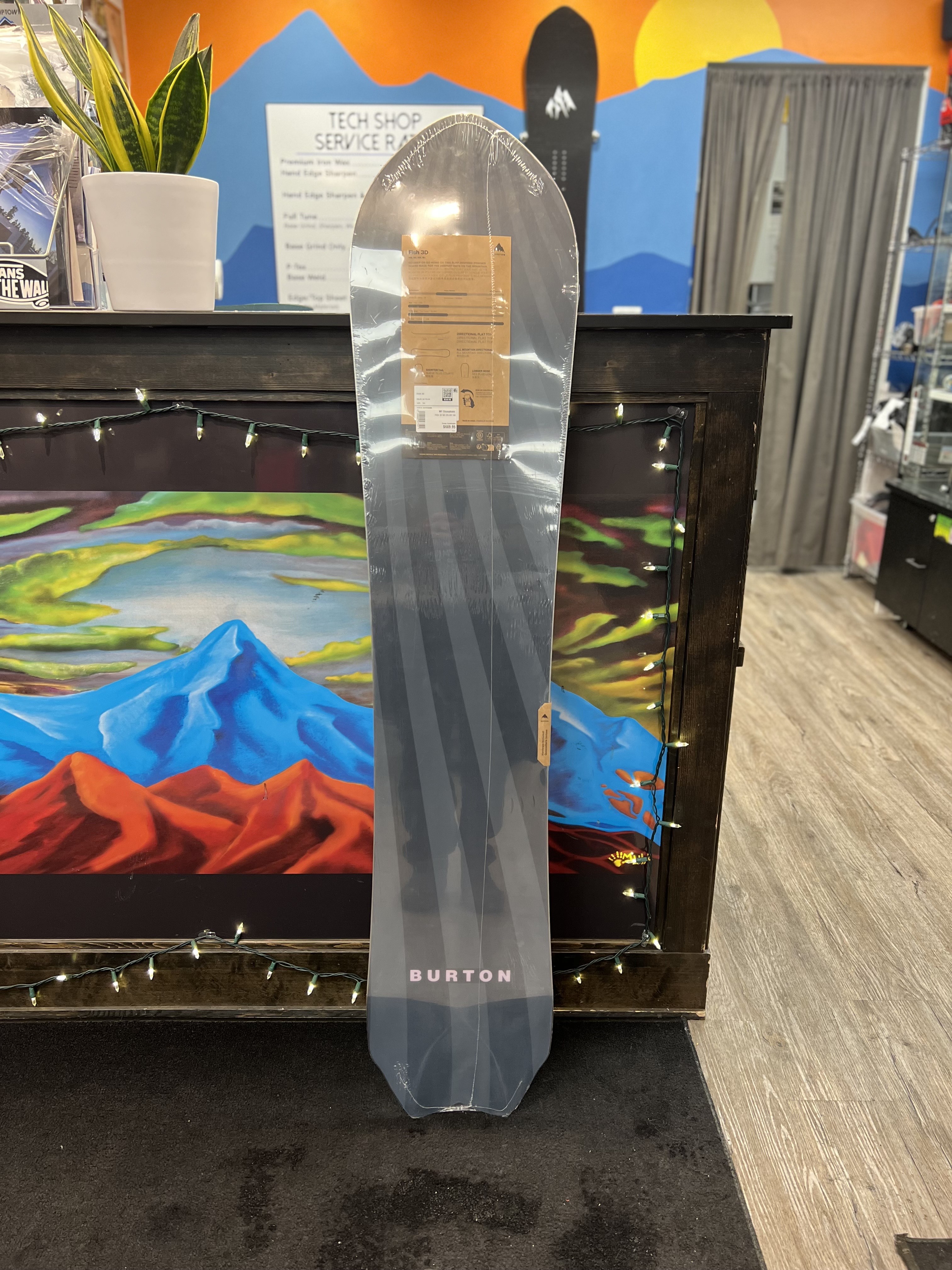 ボード BURTON - BURTON FISH 156cm Burton Snowboard - 156 Fish 3D Directional Flat Top Multi
