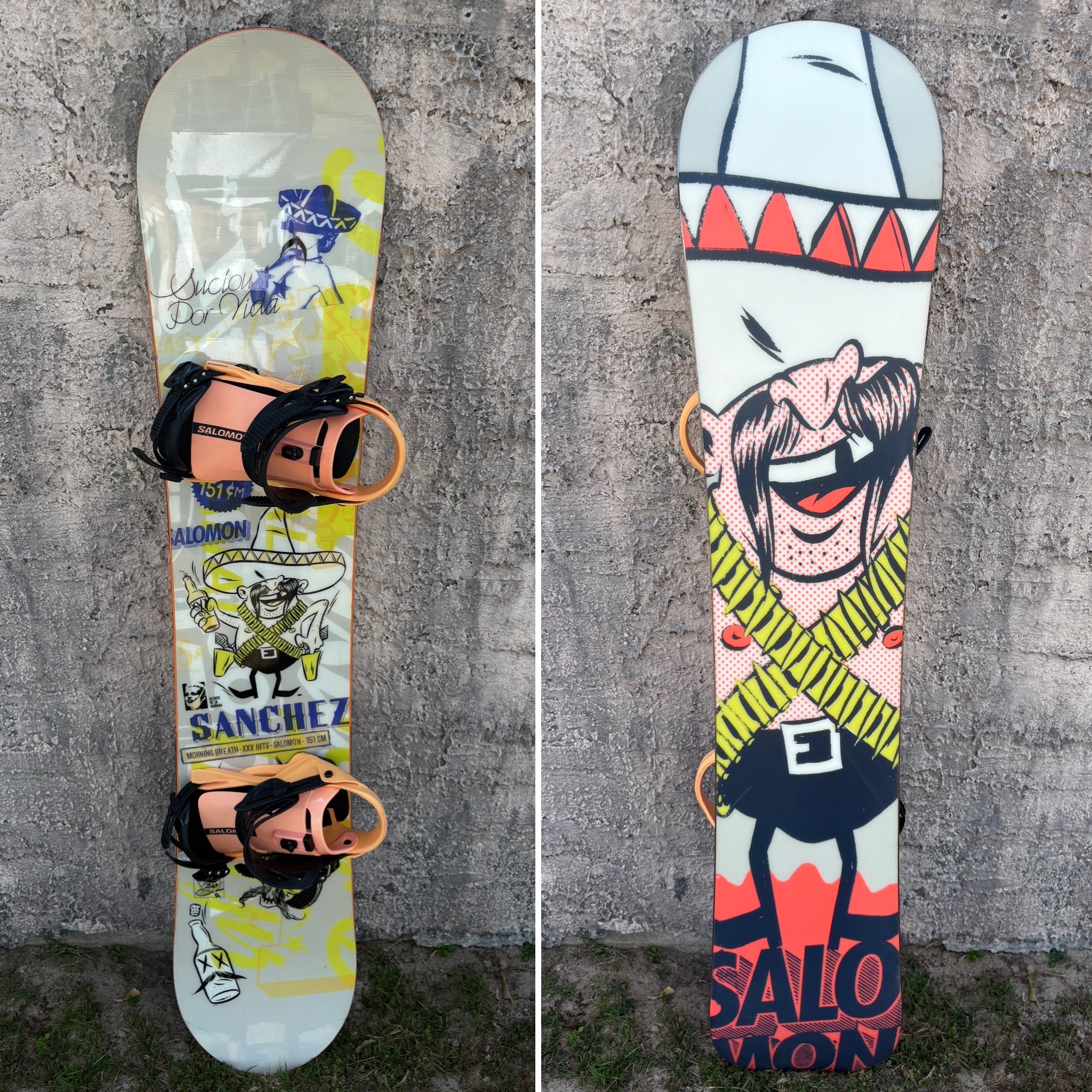 SALOMON SANCHEZ 151 × JOY RIDE M 151cm Salomon Sanchez Snowboard With Salomon Rhythm Bindings