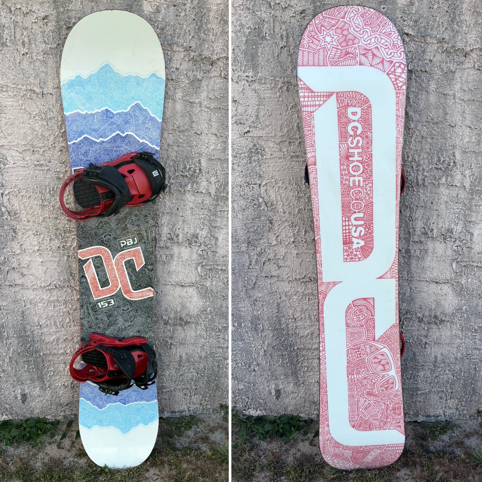 153cm DC PBJ Snowboard With Now Bindings (Lightly Used